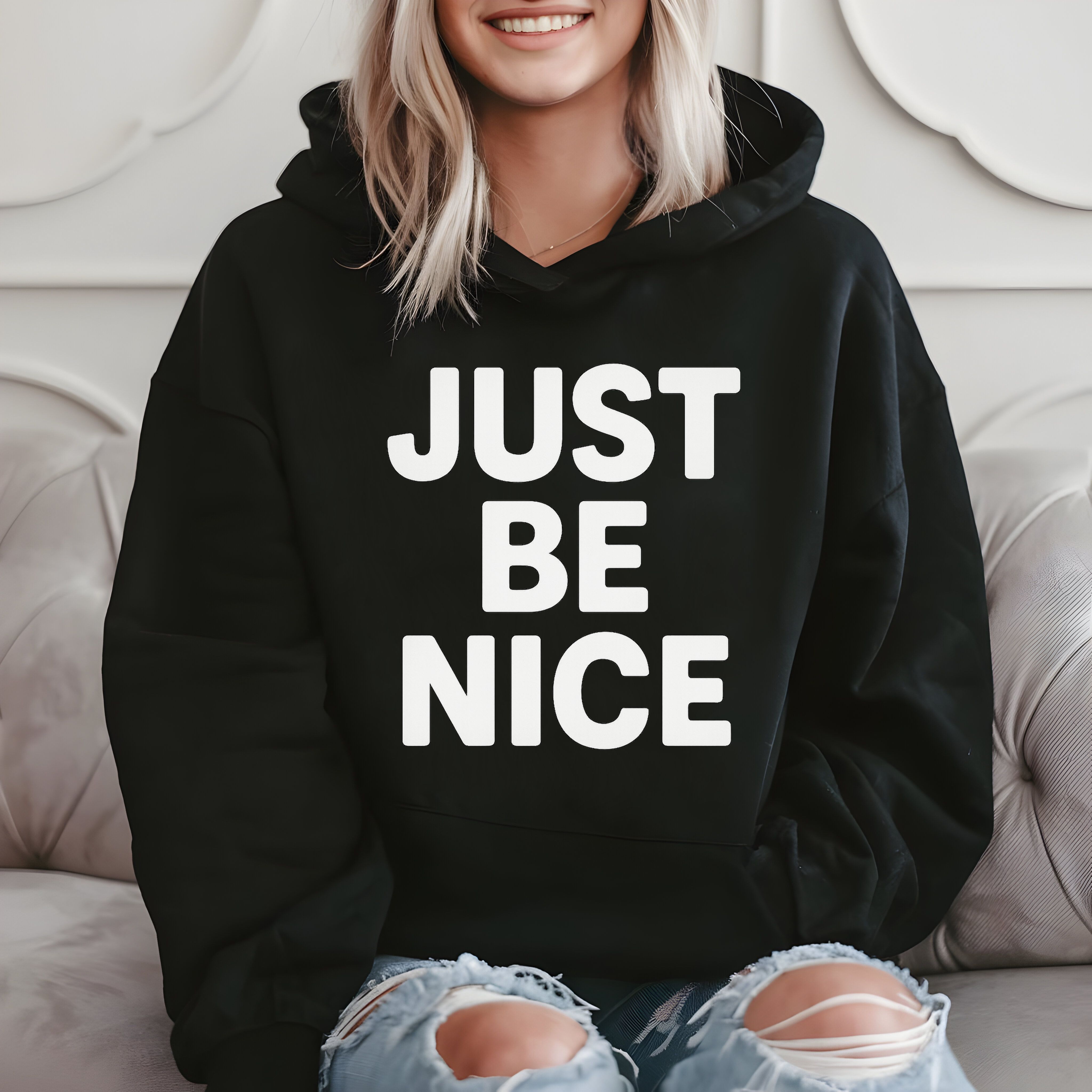 Just Be Nice - Cute Positive Vibes Hoodie product image 2