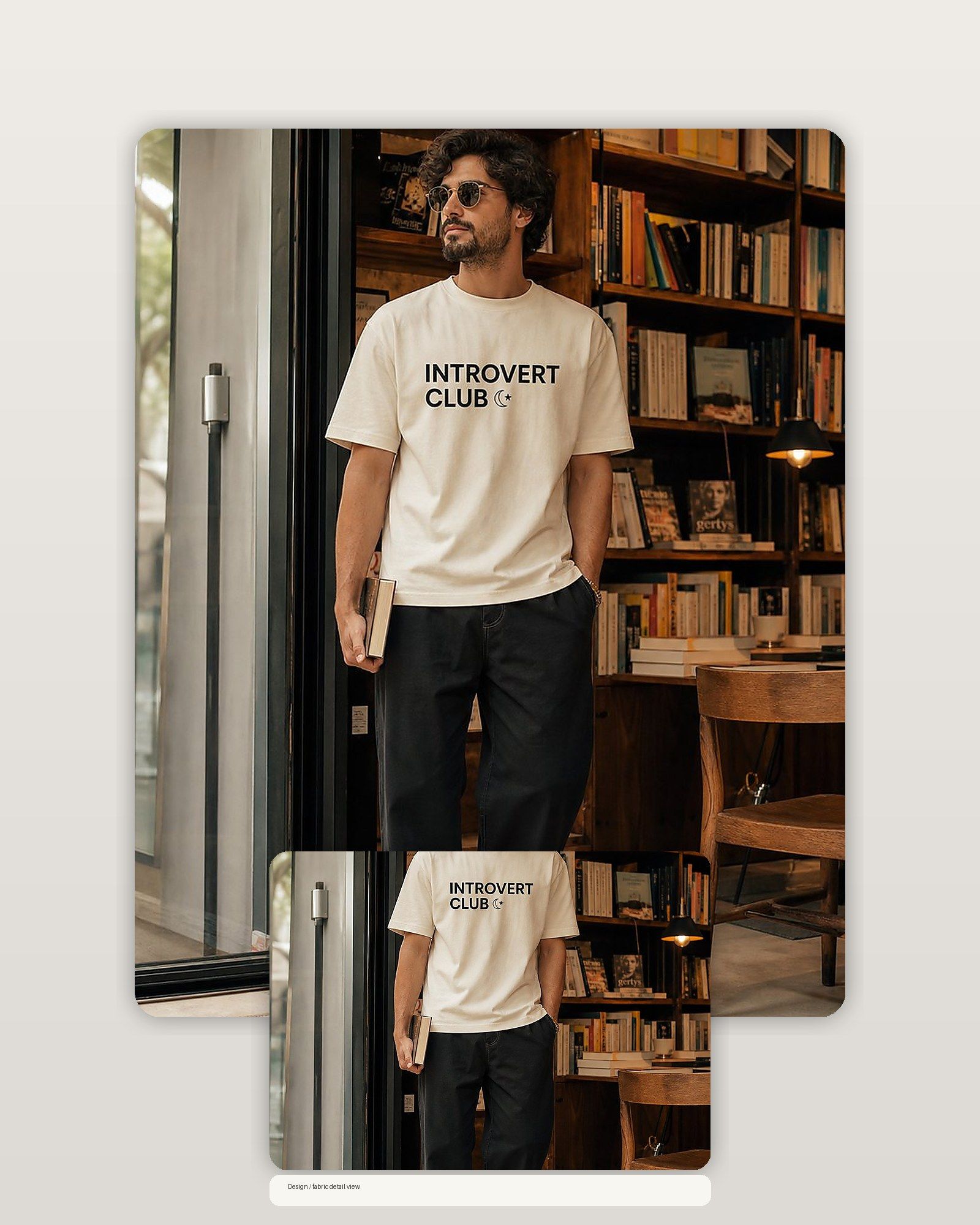 Introvert Club Premium Boxy Tee – Graphic Streetwear T-Shirt for Everyday Outfits, graphic art / gift product image 2