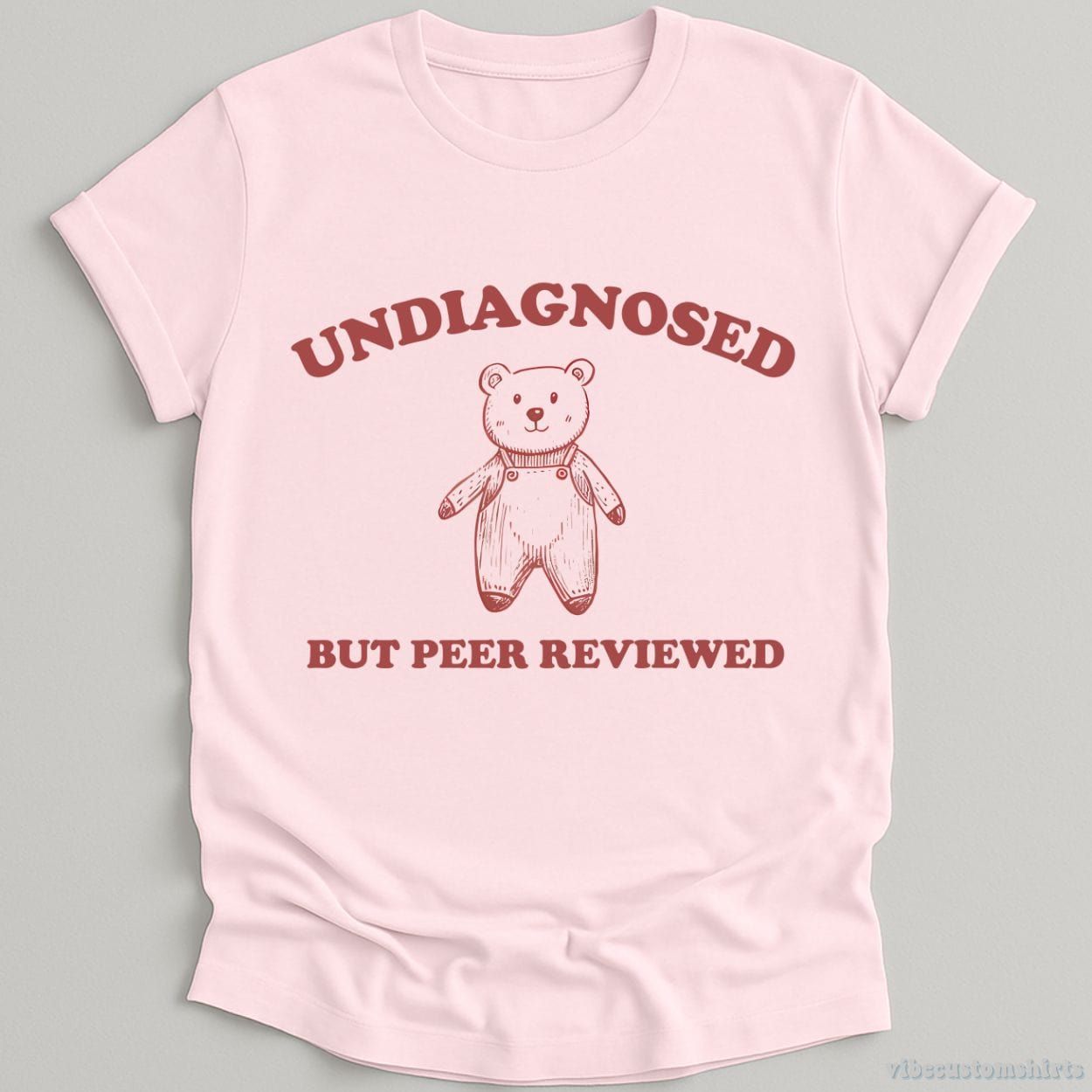 Undiagnosed But Peer Reviewed Cartoon Bear Meme Shirt product image 4