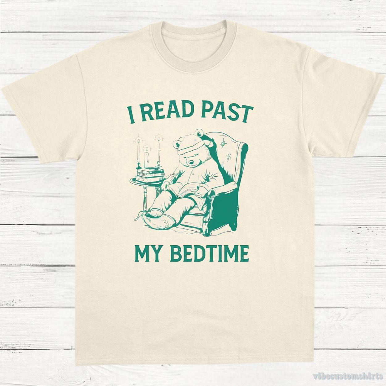 I Read Past My Bedtime Cute Bear Shirt product image 2