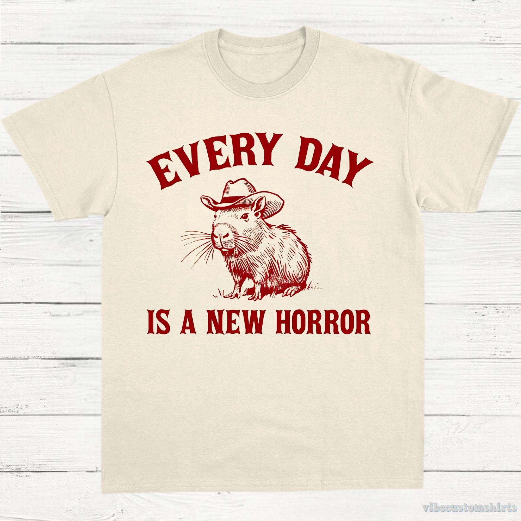 Every Day Is a New Horror Capybara Graphic T-Shirt product image 1