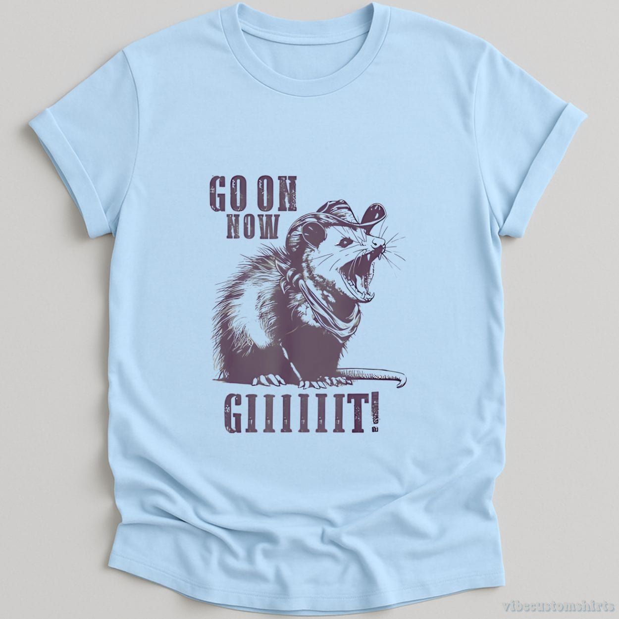 Go On Now Git Cowboy Opossum Vintage Shirt product image 3