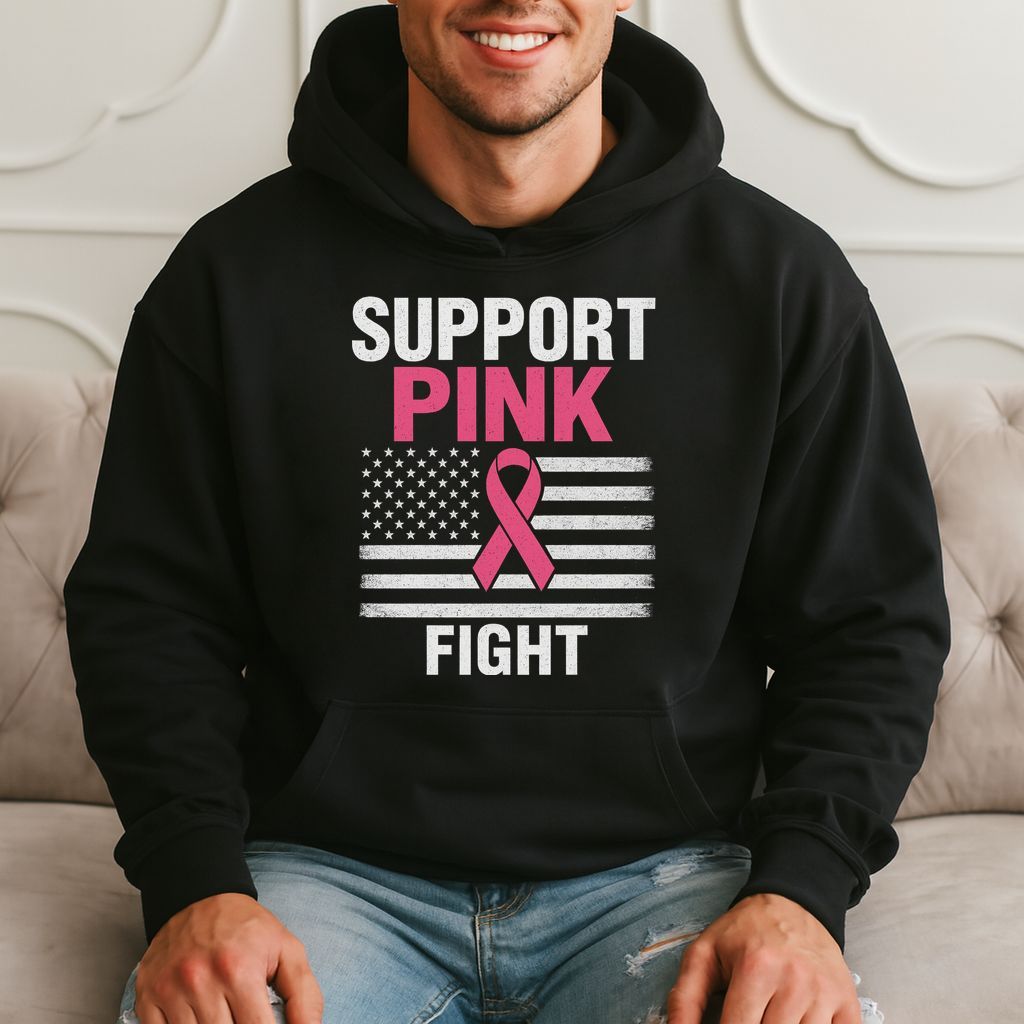 Support Pink Fight – Breast Cancer Awareness Gift Hoodie product image 1