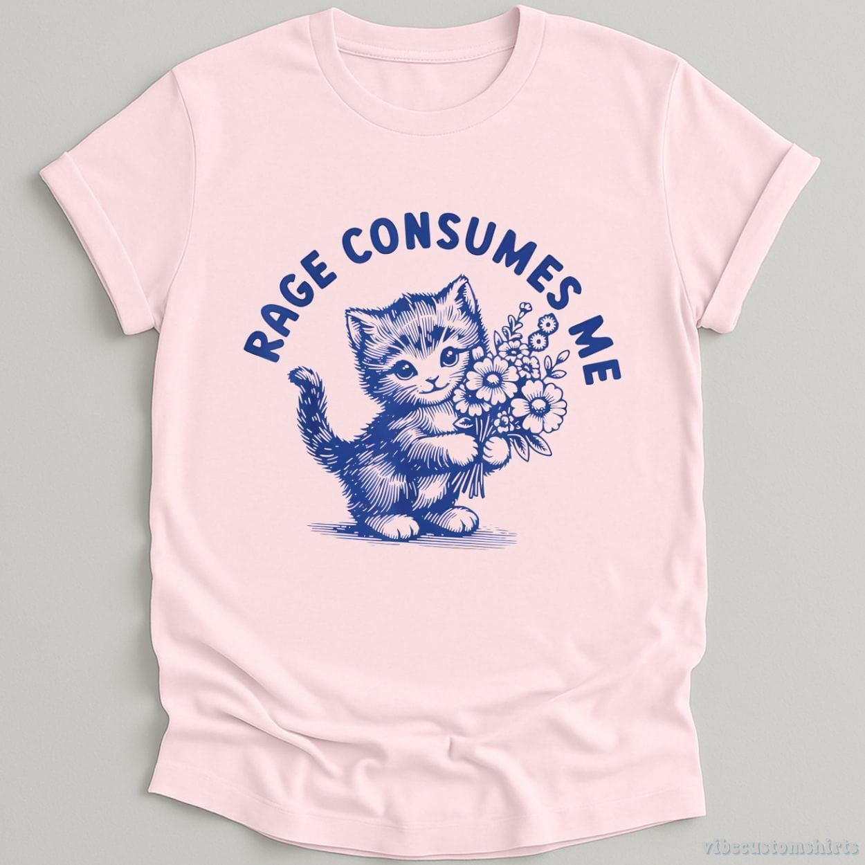 Rage Consumes Me Cat Flower Shirt product image 5