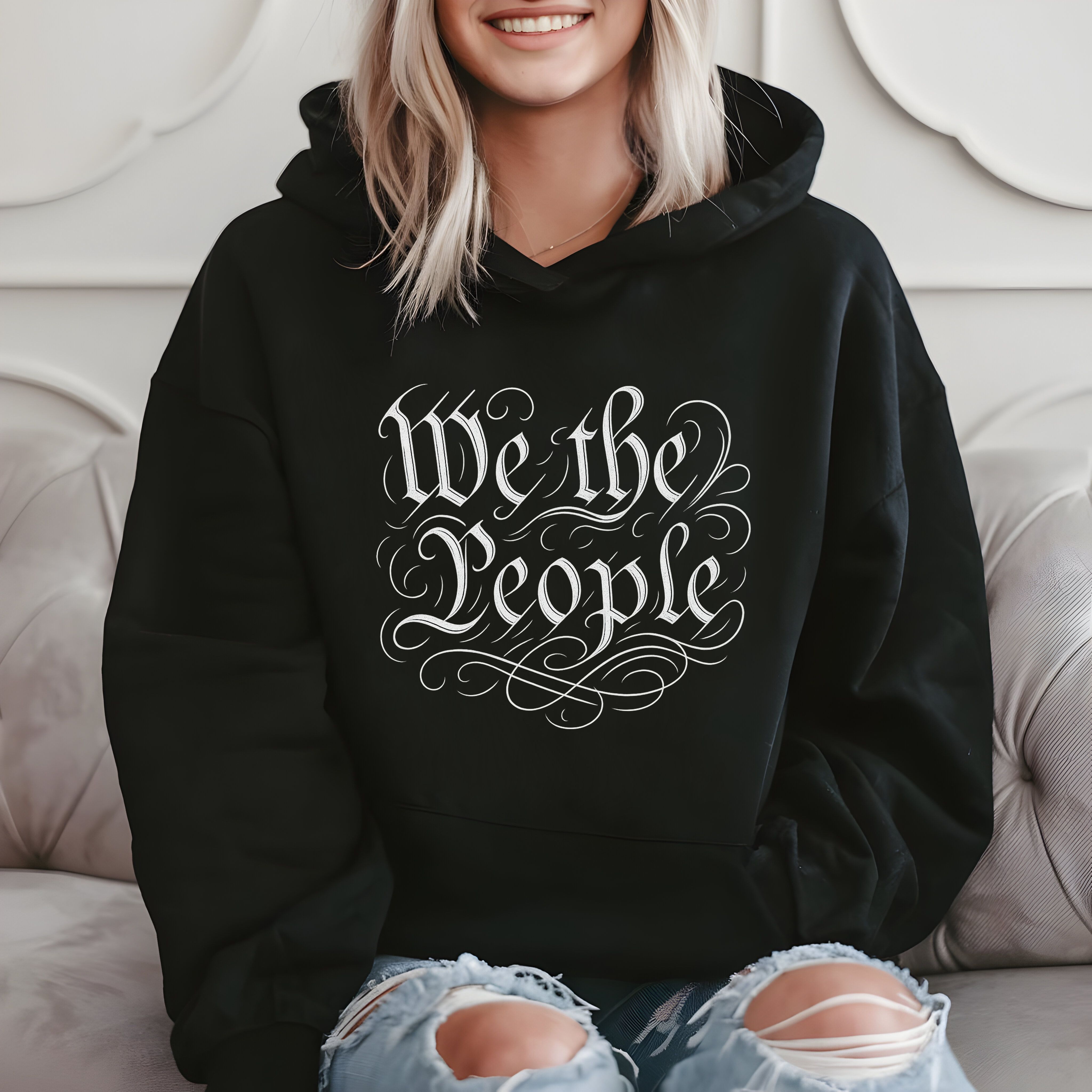 We The People Patriotic Statement Hoodie product image 2