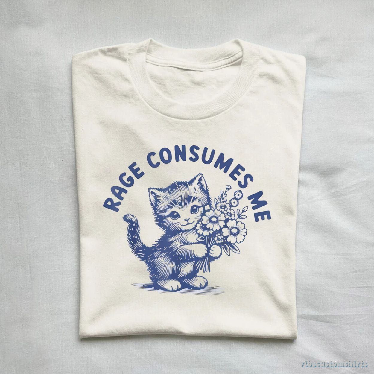 Rage Consumes Me Cat Flower Shirt product image 1