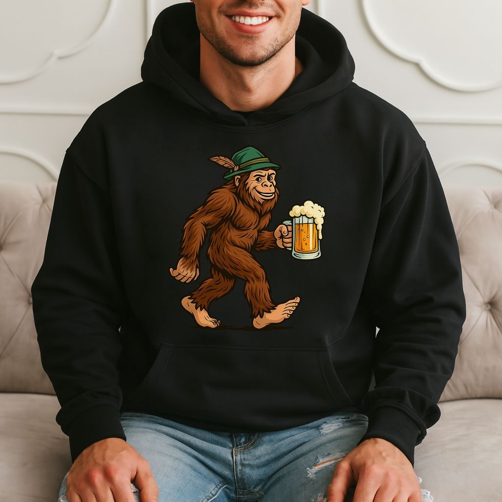 Bigfoot, Prost Oktoberfest Party Gift, Funny Sasquatch Beer Lover Hoodie product image 3