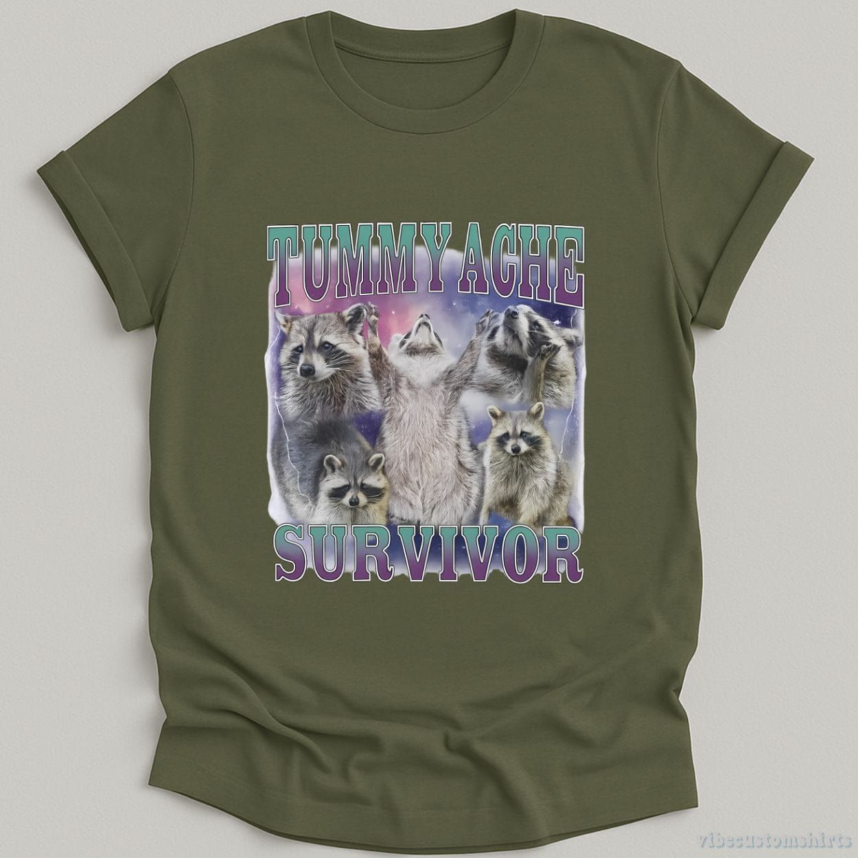 Tummy Ache Survivor Raccoon Meme Shirt product image 3