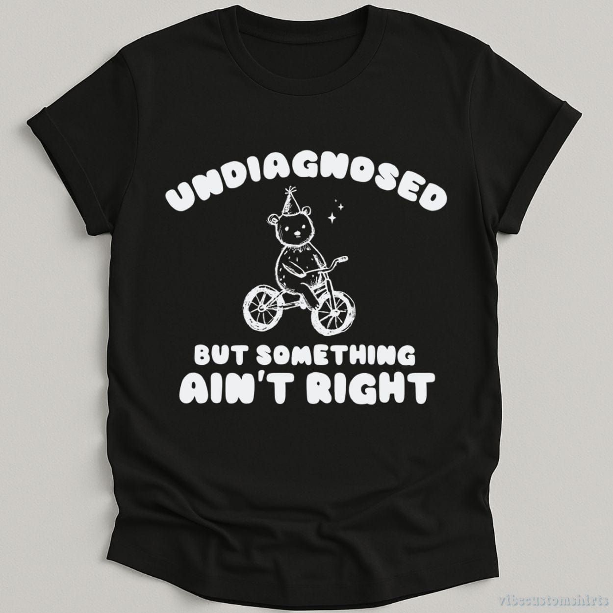 Undiagnosed But Something Ain't Right Vintage Shirt, Meme Cartoon Bear T Shirt product image 6