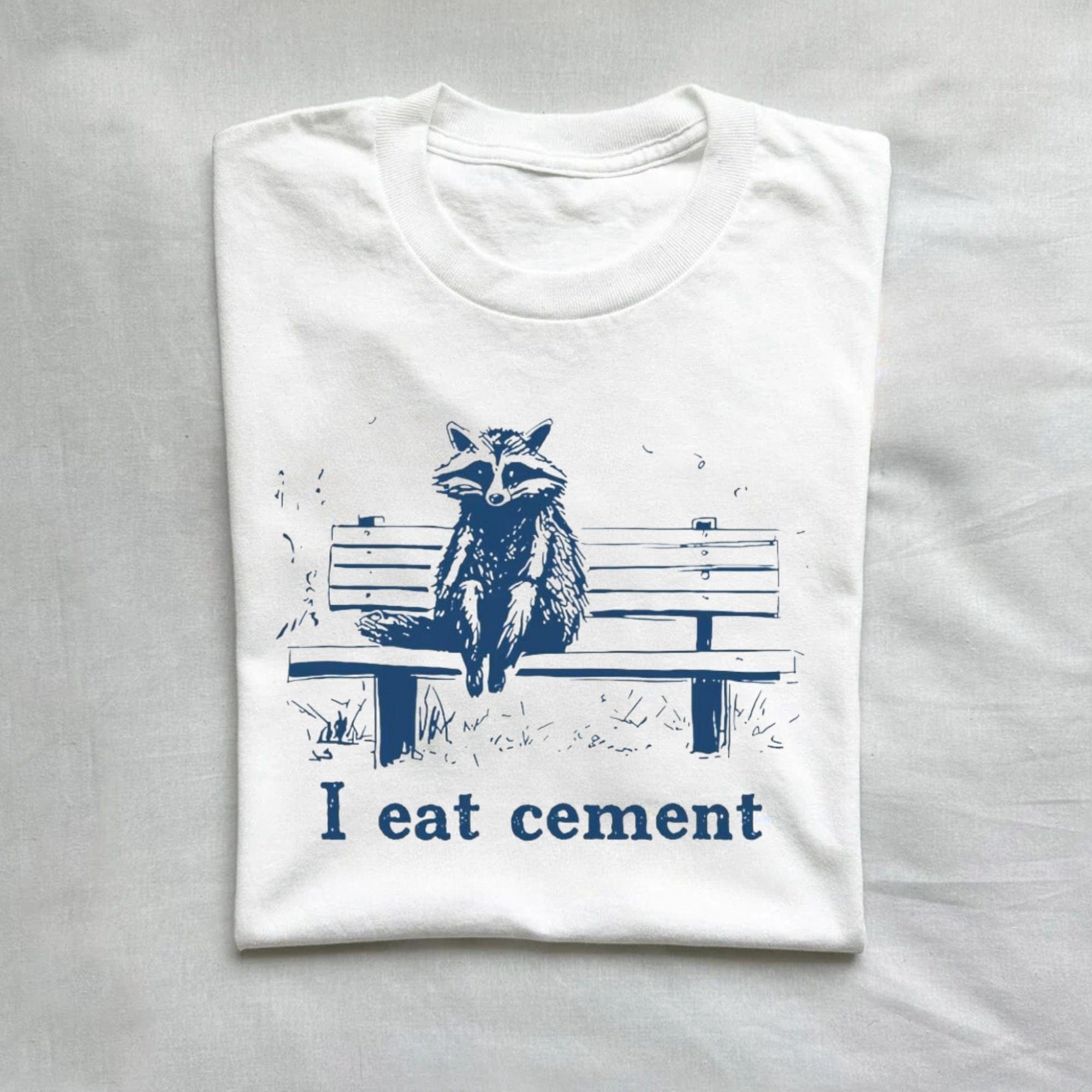 I Eat Cement Raccoon Meme Shirt product image 2