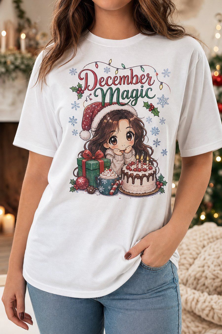 December Birthday Gift Cute Anime Shirt - December Magic product image 1