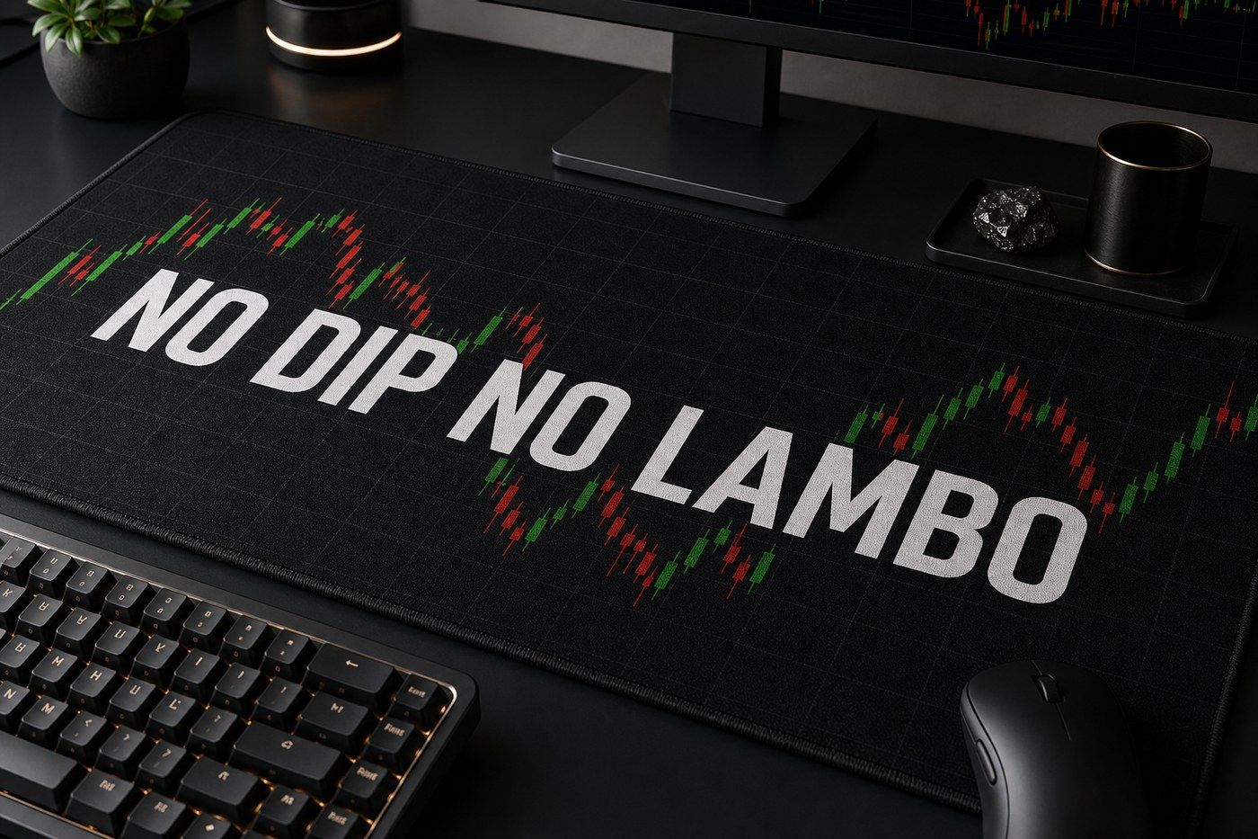 No Dip No Lambo Large Desk Mat – Gaming Mouse Pad for Office Setup, graphic art / gift product image 2