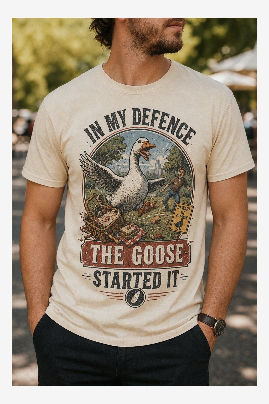 In My Defence the Goose Started It T-Shirt product image 1