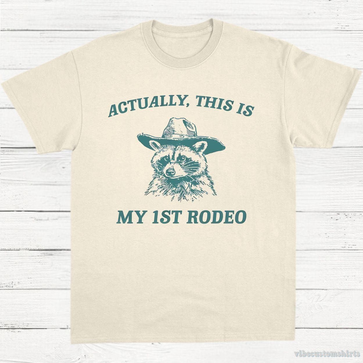 Actually This Is My First Rodeo T-Shirt Raccoon product image 3