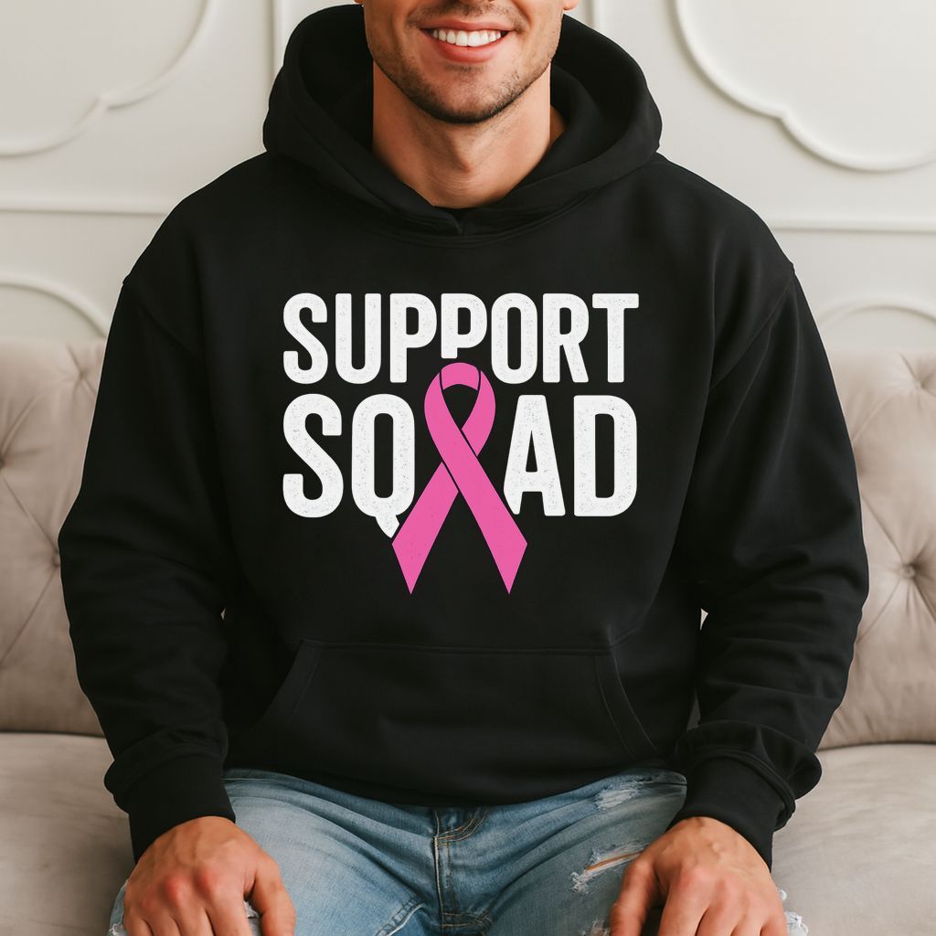 Support Squad Pink Ribbon Awareness Hoodie product image 1