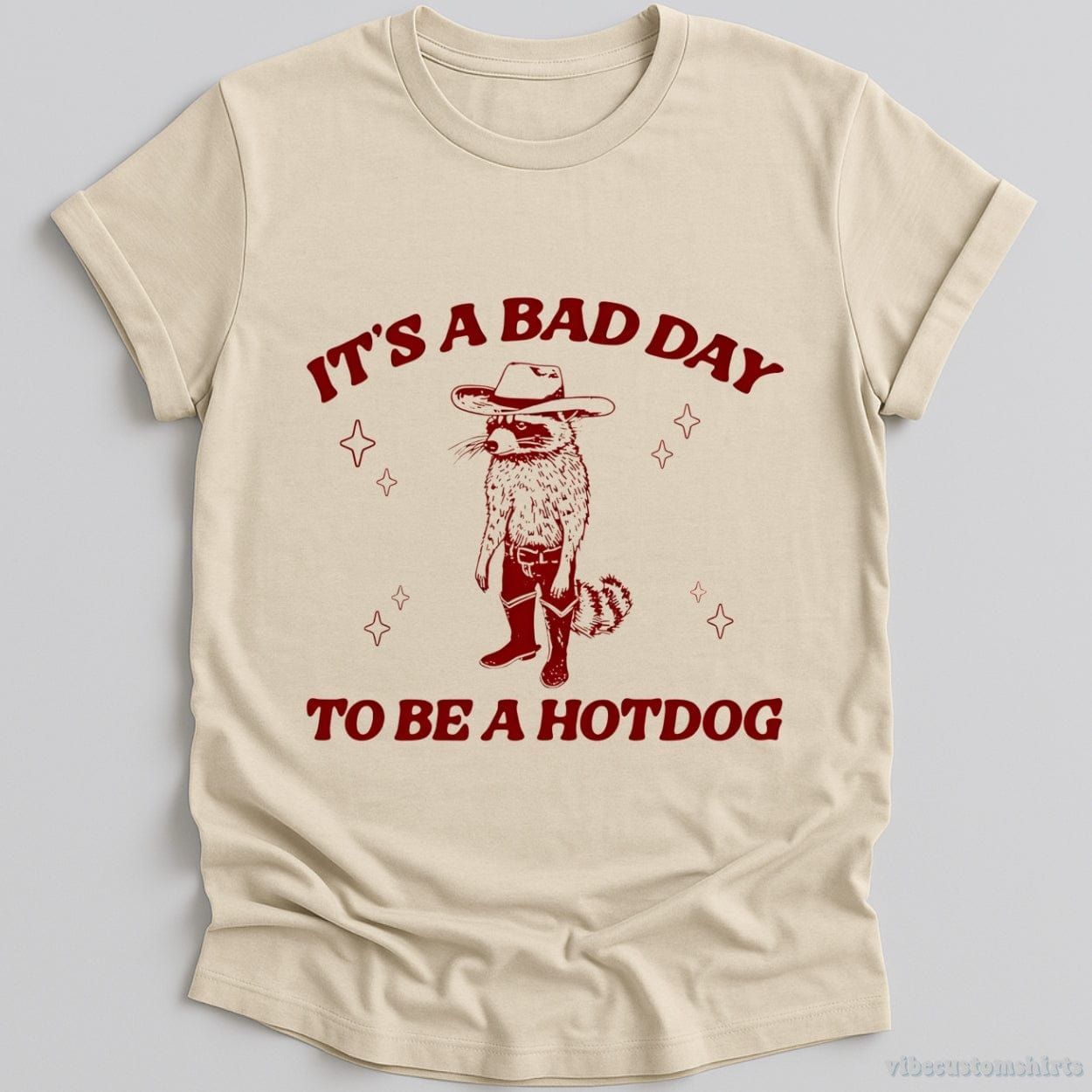 It's A Bad Day To Be A Hotdog Cowboy Raccoon Shirt product image 1
