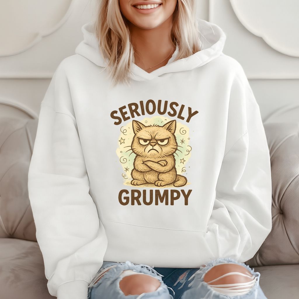 Seriously Grumpy Cat - Funny Meme Hoodie product image 2