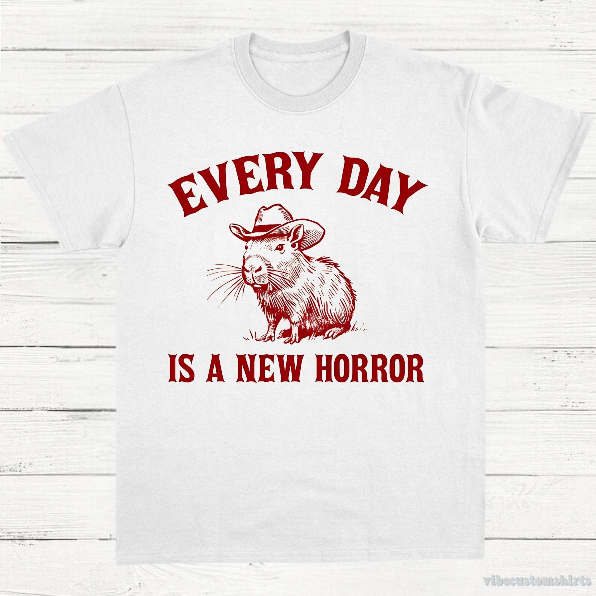 Every Day Is a New Horror Capybara Graphic T-Shirt product image 2