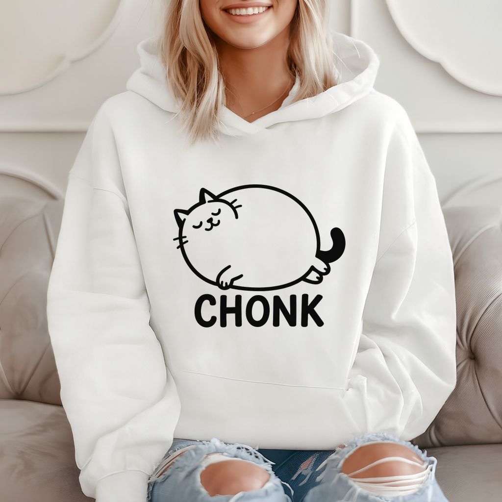 Chonk Funny Cat Meme Gift, Viral Pet Humor Hoodie product image 2
