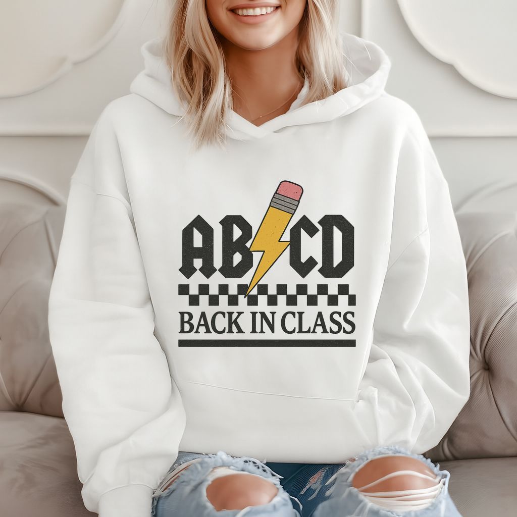 Abcd Back In Class - Funny School Vibes Hoodie product image 2