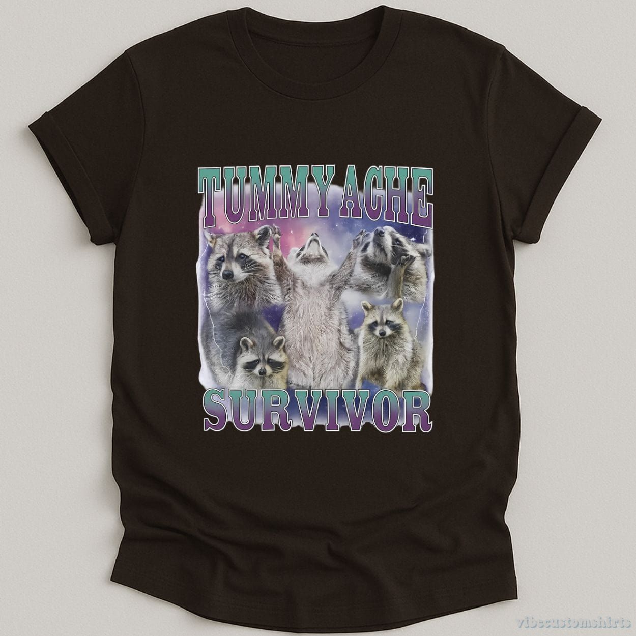 Tummy Ache Survivor Raccoon Meme Shirt product image 4
