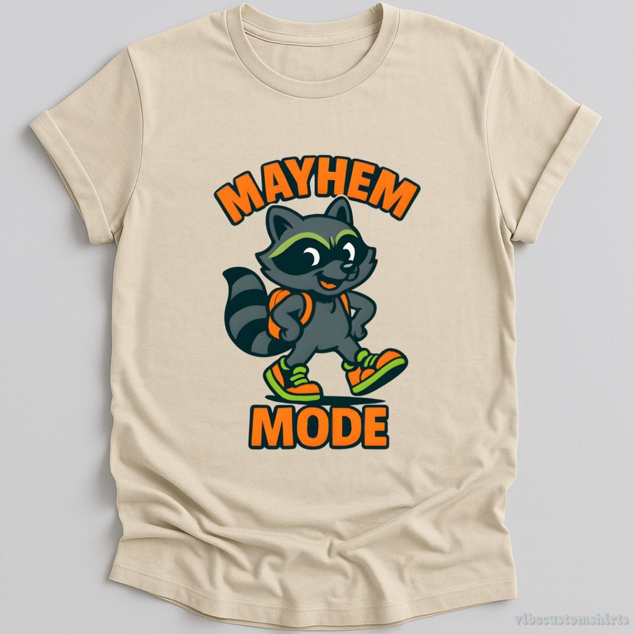 Mayhem Mode Cute Raccoon Cartoon Shirt product image 2