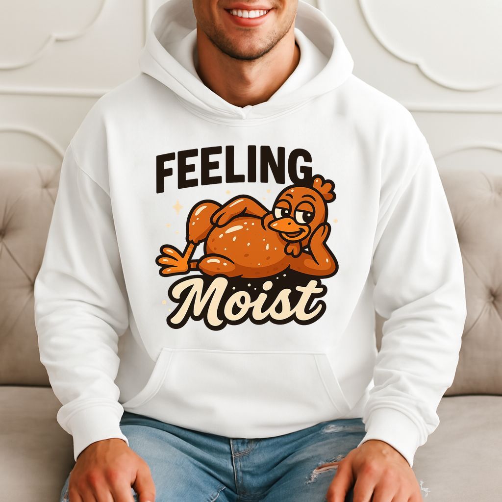 Feeling Moist Funny Chicken Meme Hoodie product image 3