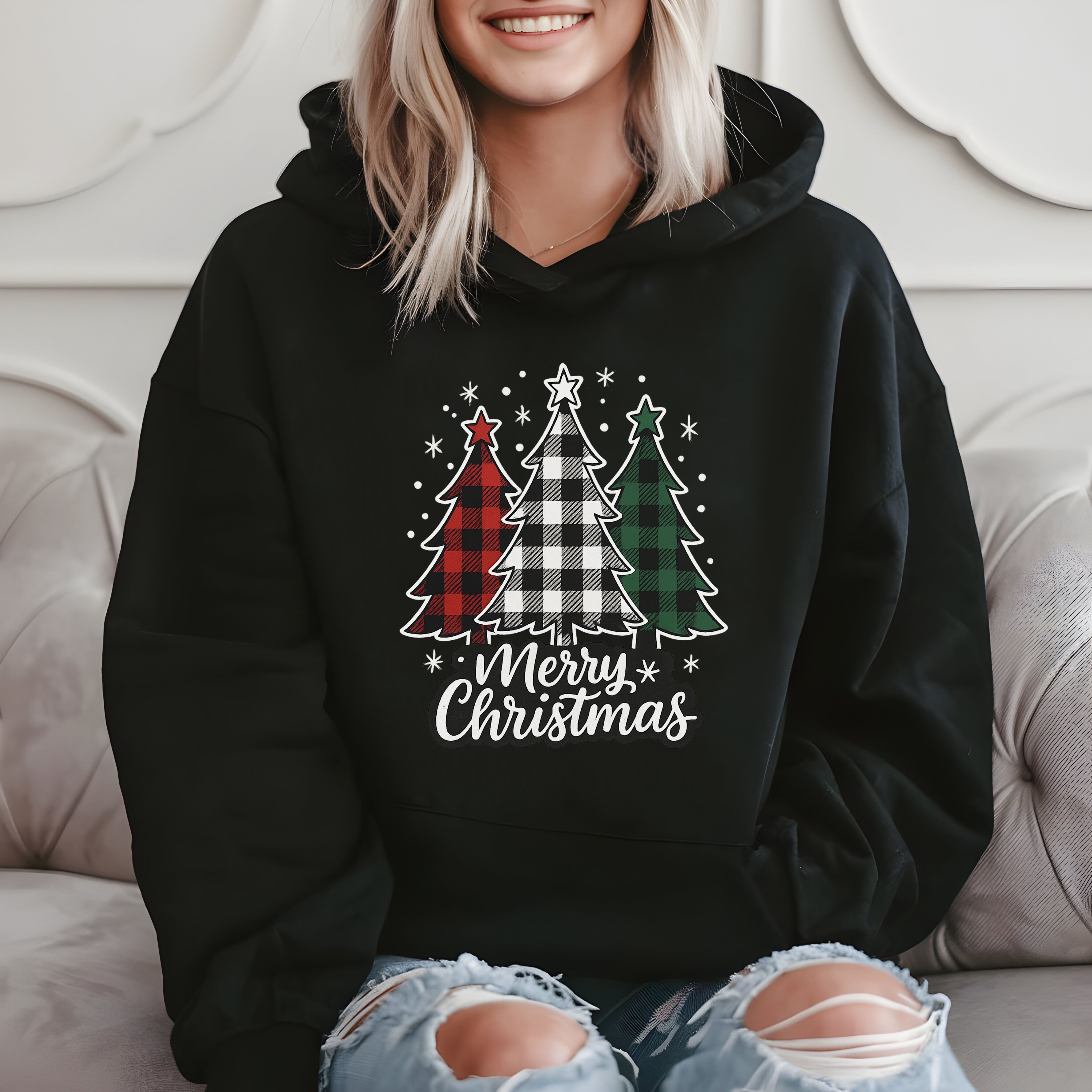 Merry Christmas - Festive Holiday Gift, Christmas Tree Hoodie product image 2