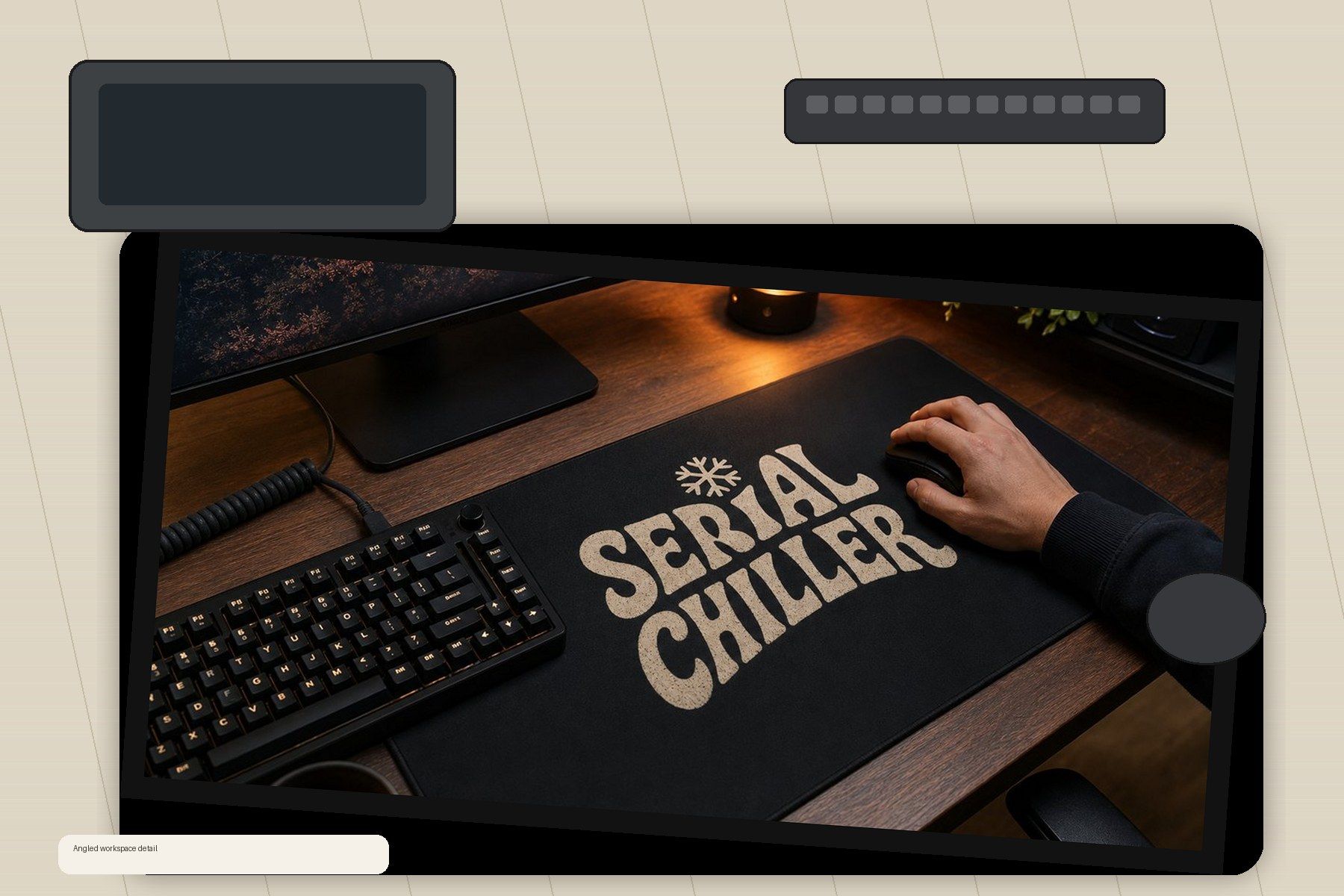 Serial Chiller Large Desk Mat – Gaming Mouse Pad for Office Setup, graphic art / gift product image 2