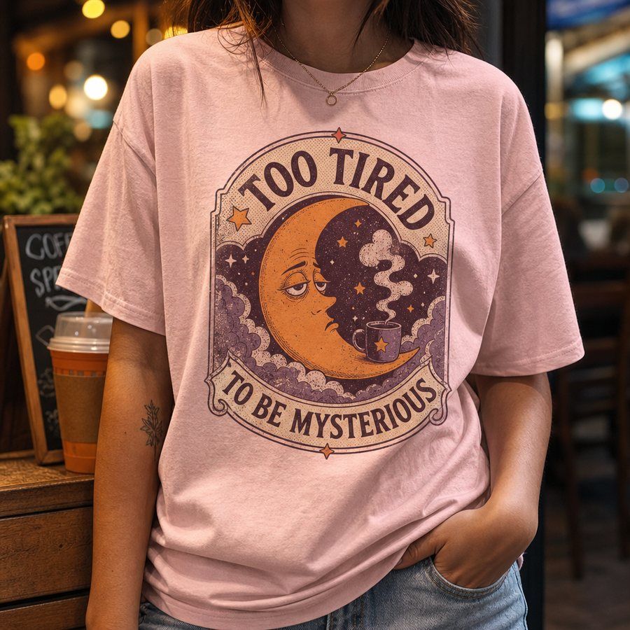 Too Tired to Be Mysterious T-Shirt product image 4