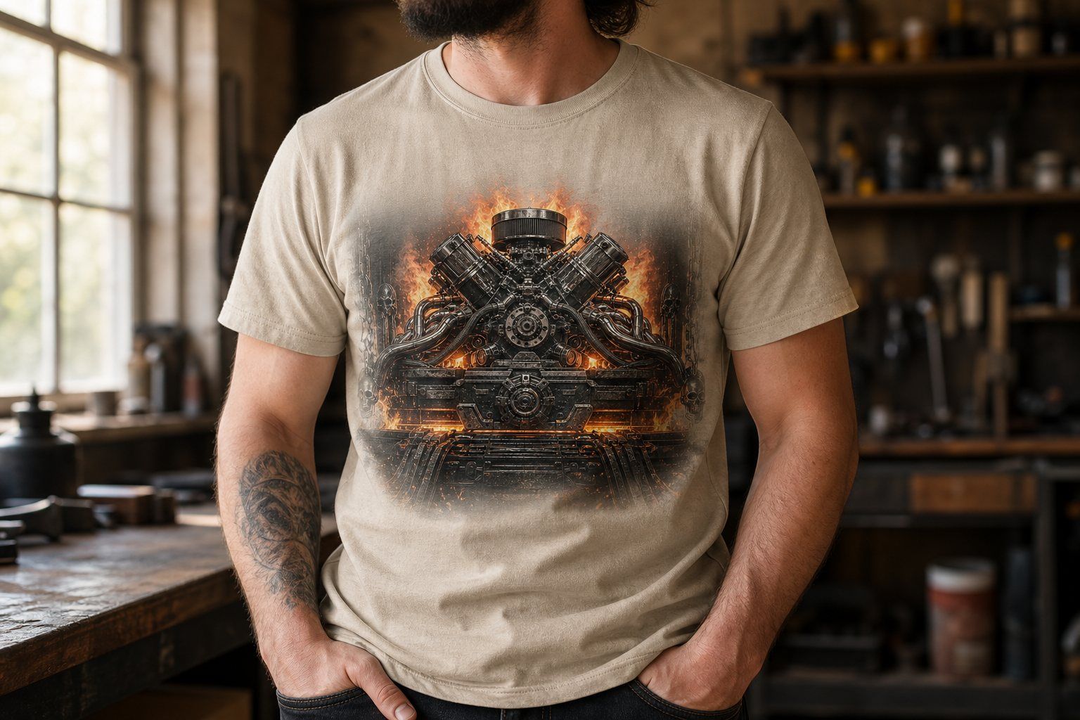 Mechanic V8 Altar T-Shirt product image 2