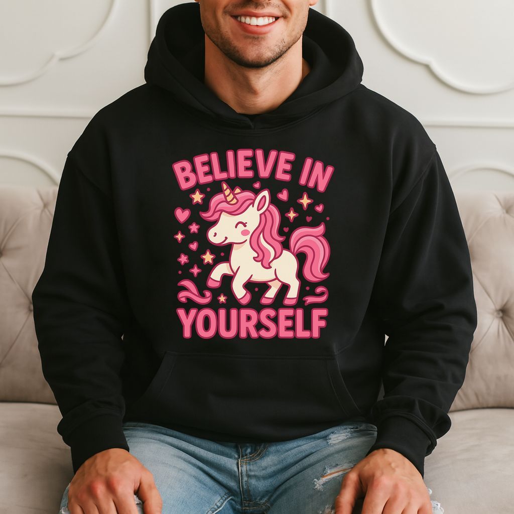 Believe In Yourself Unicorn Cute Motivational Hoodie product image 1
