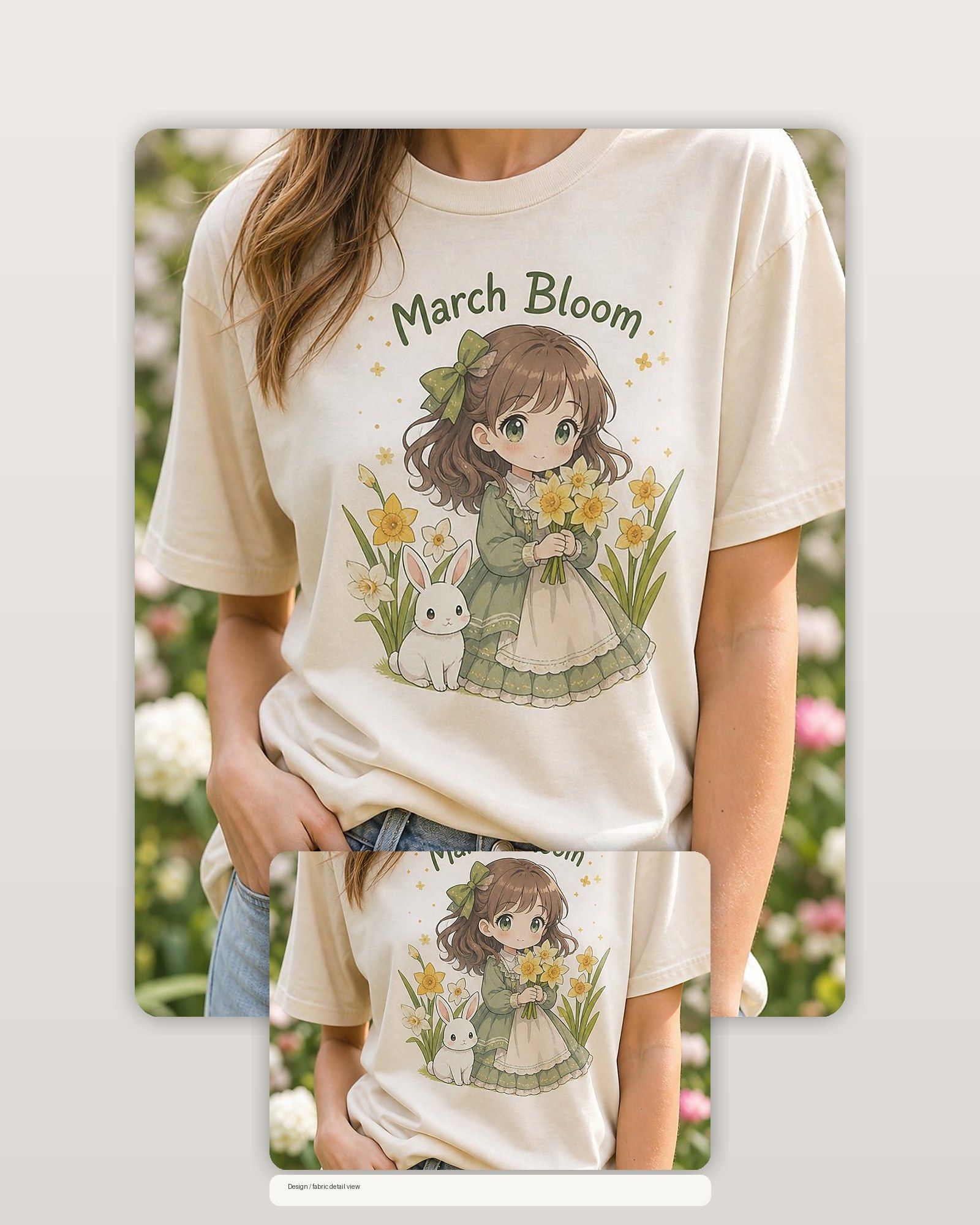 March Birthday Gift Cute Anime Shirt - March Bloom product image 2