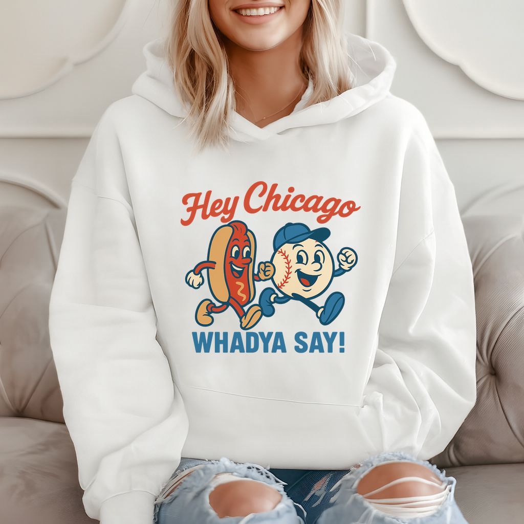 Hey Chicago Whadya Say Funny Baseball Meme Hoodie product image 2