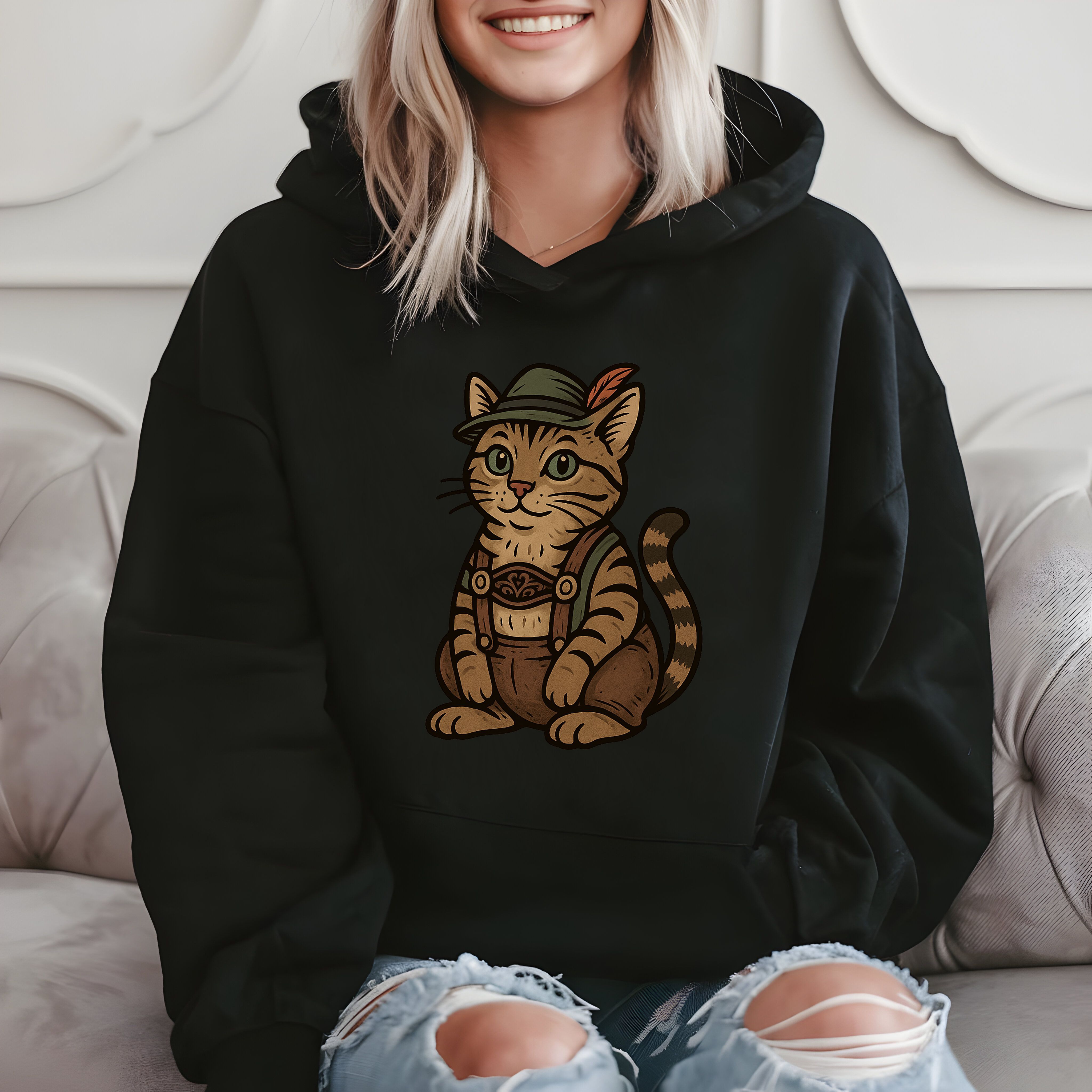 Oktoberfest Cat Cute German Kitty Hoodie product image 2