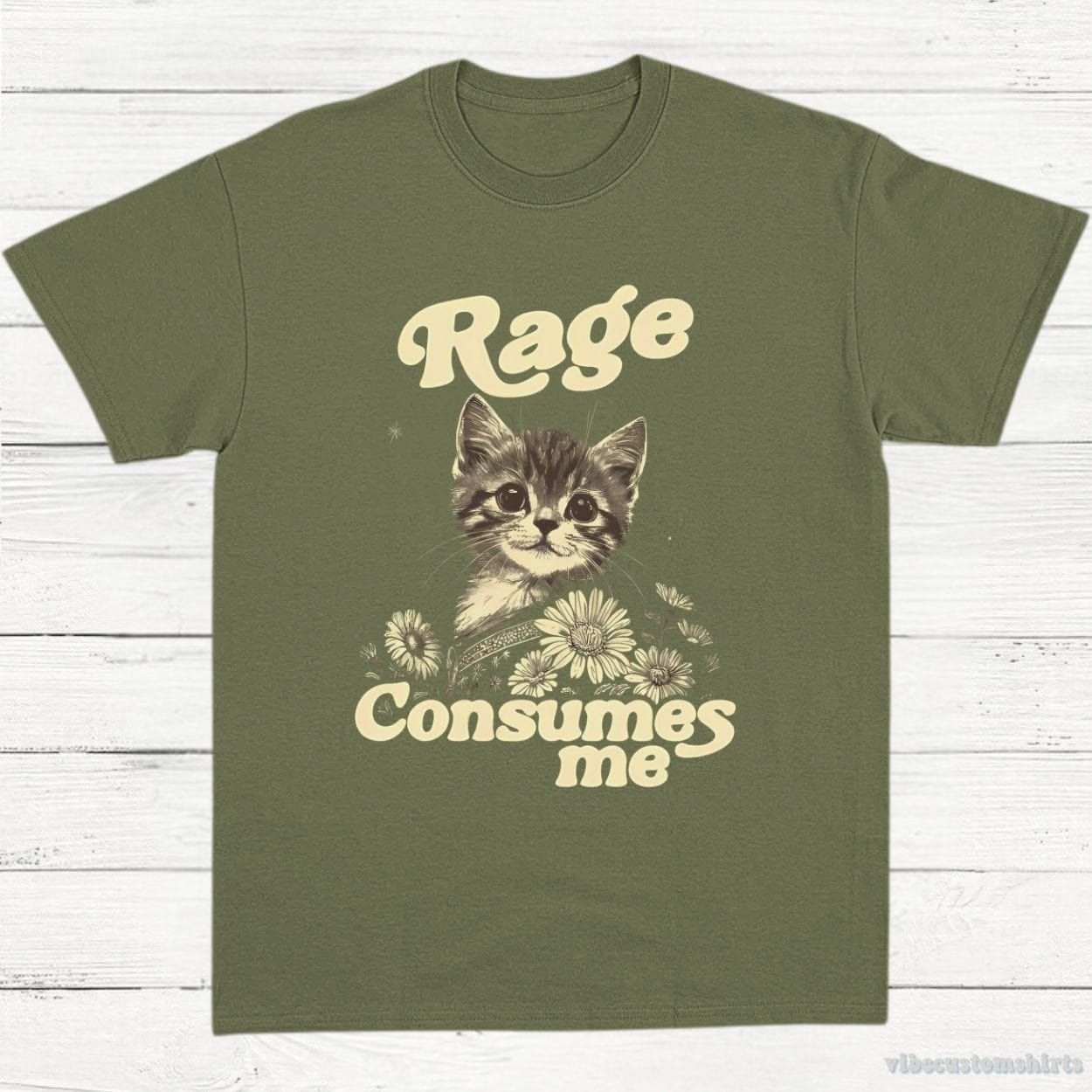 Rage Consumes Me Kitty Cat T-Shirt product image 3