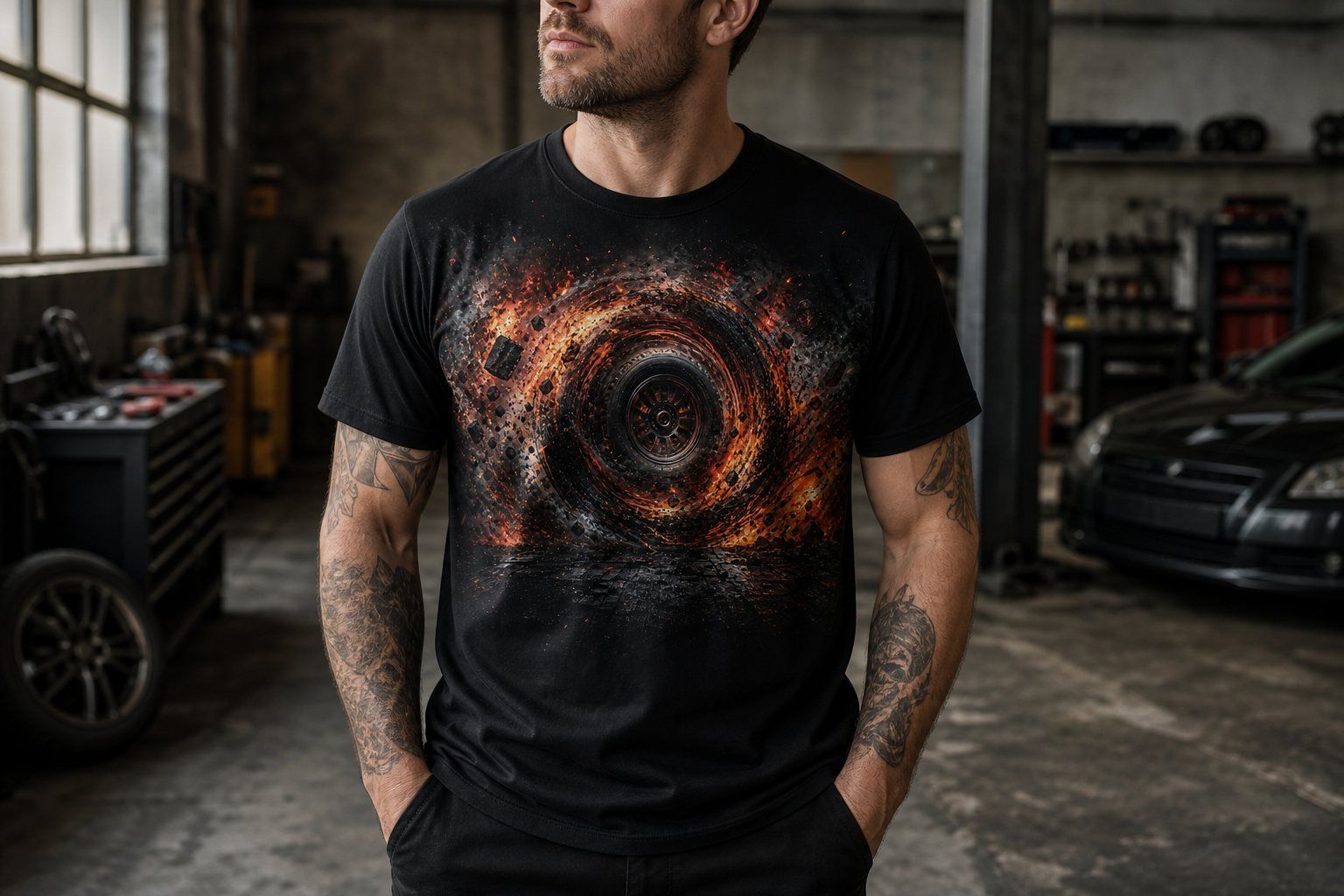 Mechanic Burnout Vortex T-Shirt product image 1