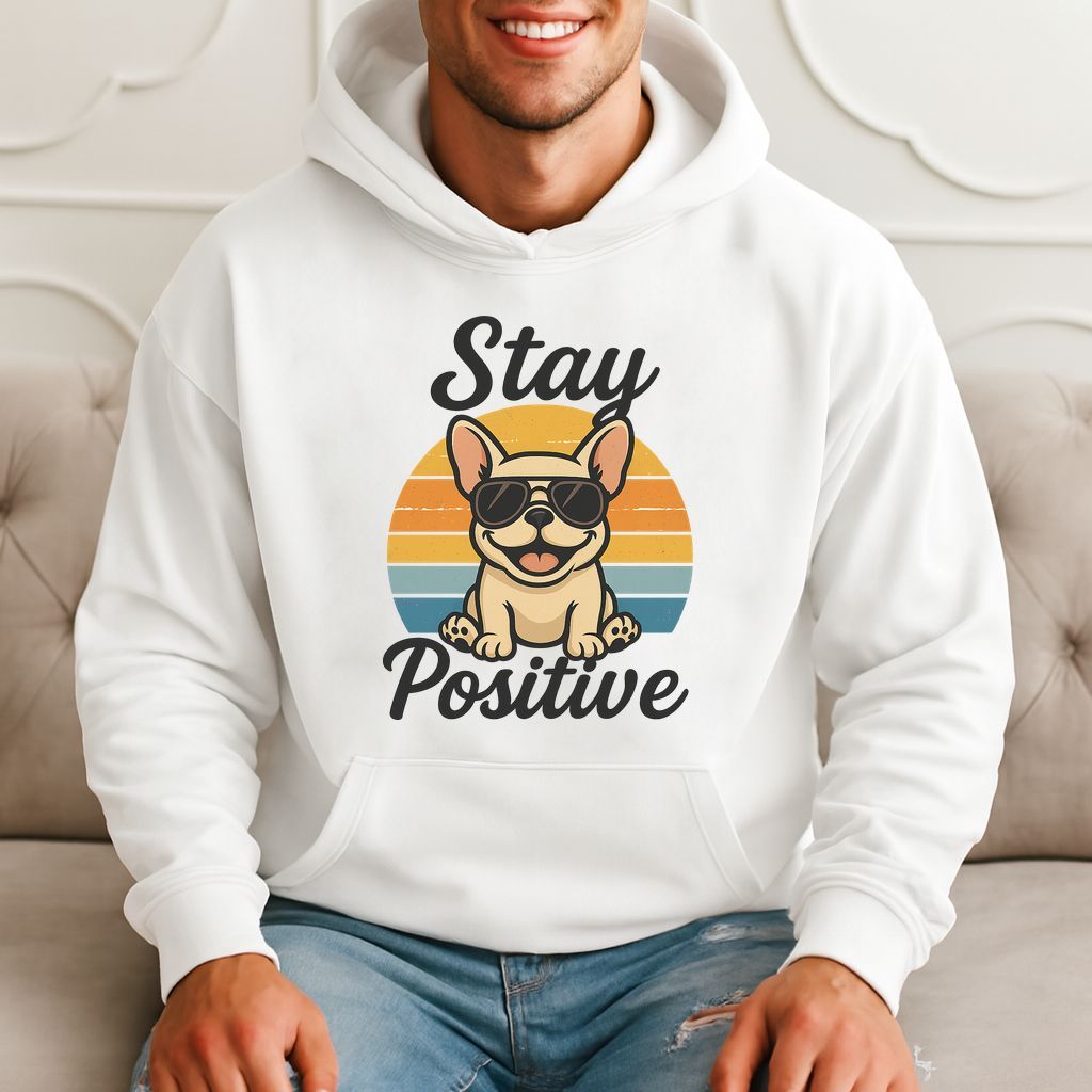 Stay Positive French Bulldog Funny Gift Hoodie product image 3