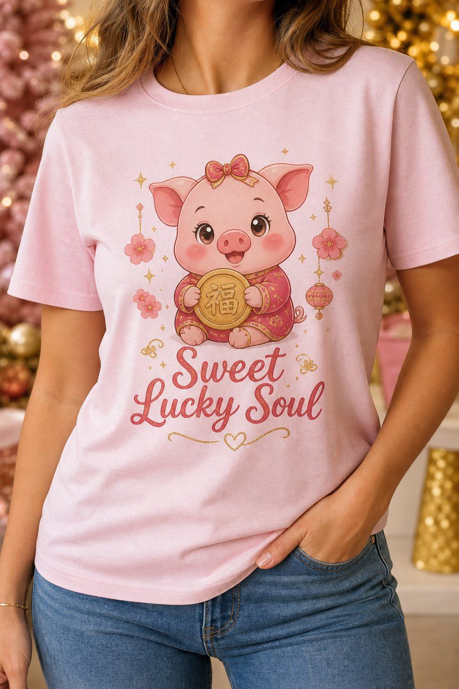 Year Of The Pig Cute Anime Zodiac Shirt - Sweet Lucky Soul product image 1