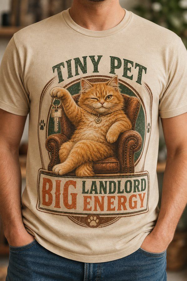 Tiny Pet Big Landlord Energy T-Shirt product image 1