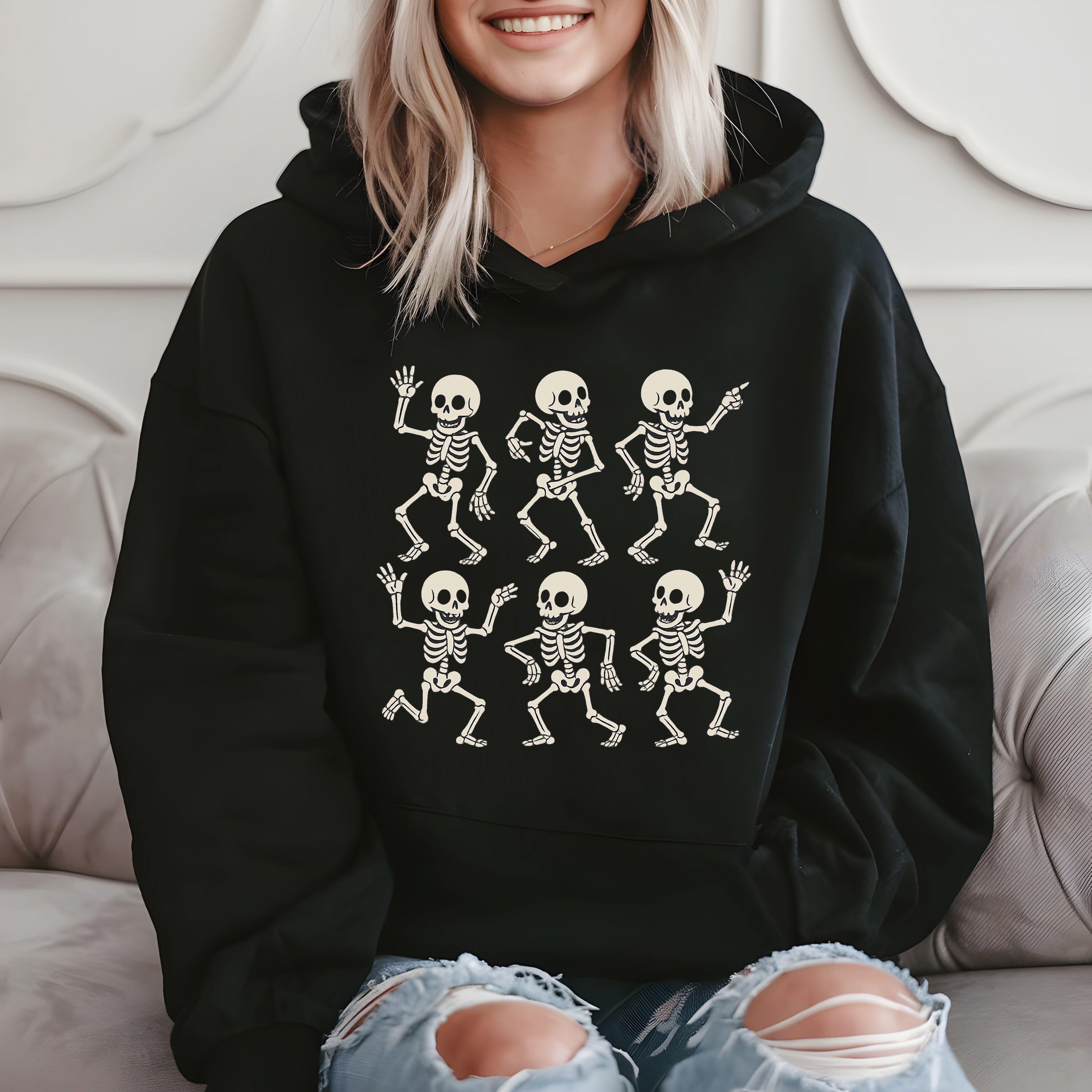 Dancing Skeletons - Funny Halloween Vibes Hoodie product image 2