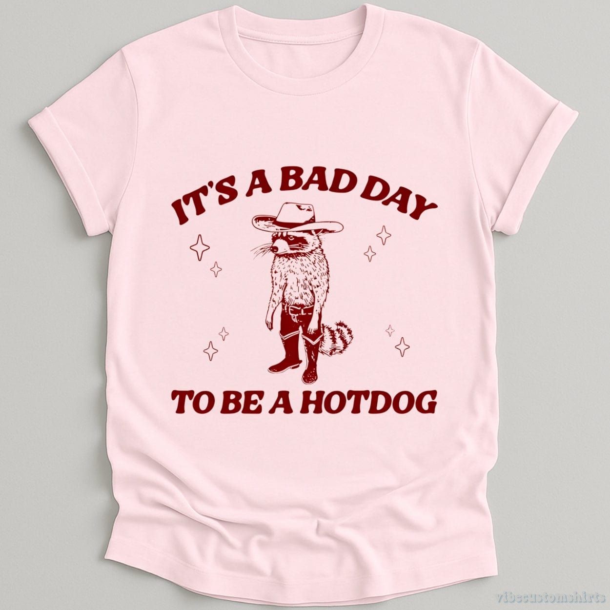 It's A Bad Day To Be A Hotdog Cowboy Raccoon Shirt product image 5