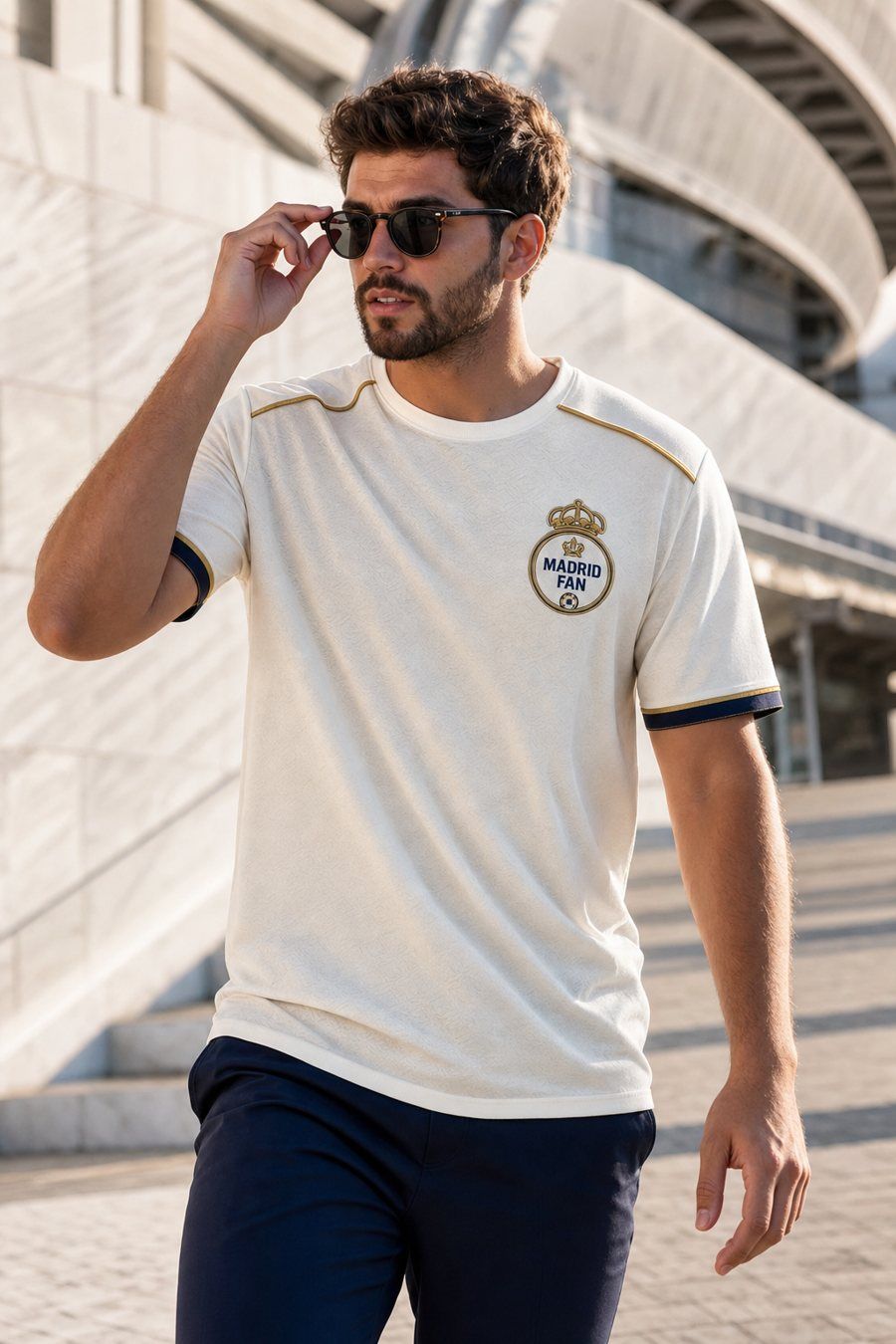 Madrid Fan Premium White Football T-Shirt product image 1