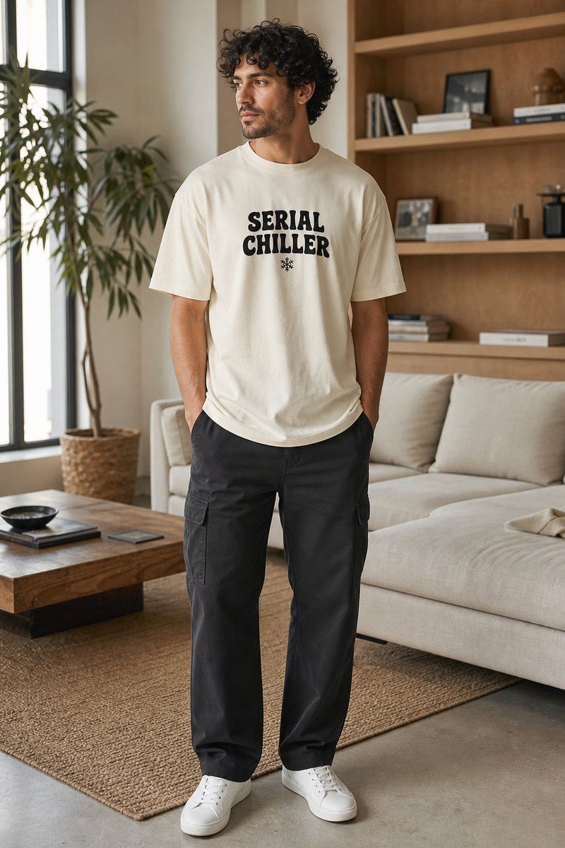 Serial Chiller Premium Boxy Tee – Graphic Streetwear T-Shirt for Everyday Outfits, graphic art / gift product image 1