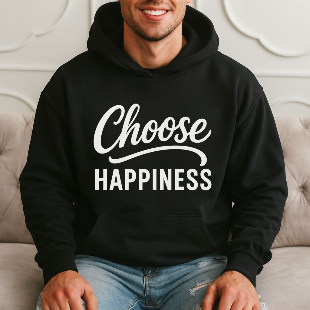 Choose Happiness Funny Motivational Hoodie product image 3