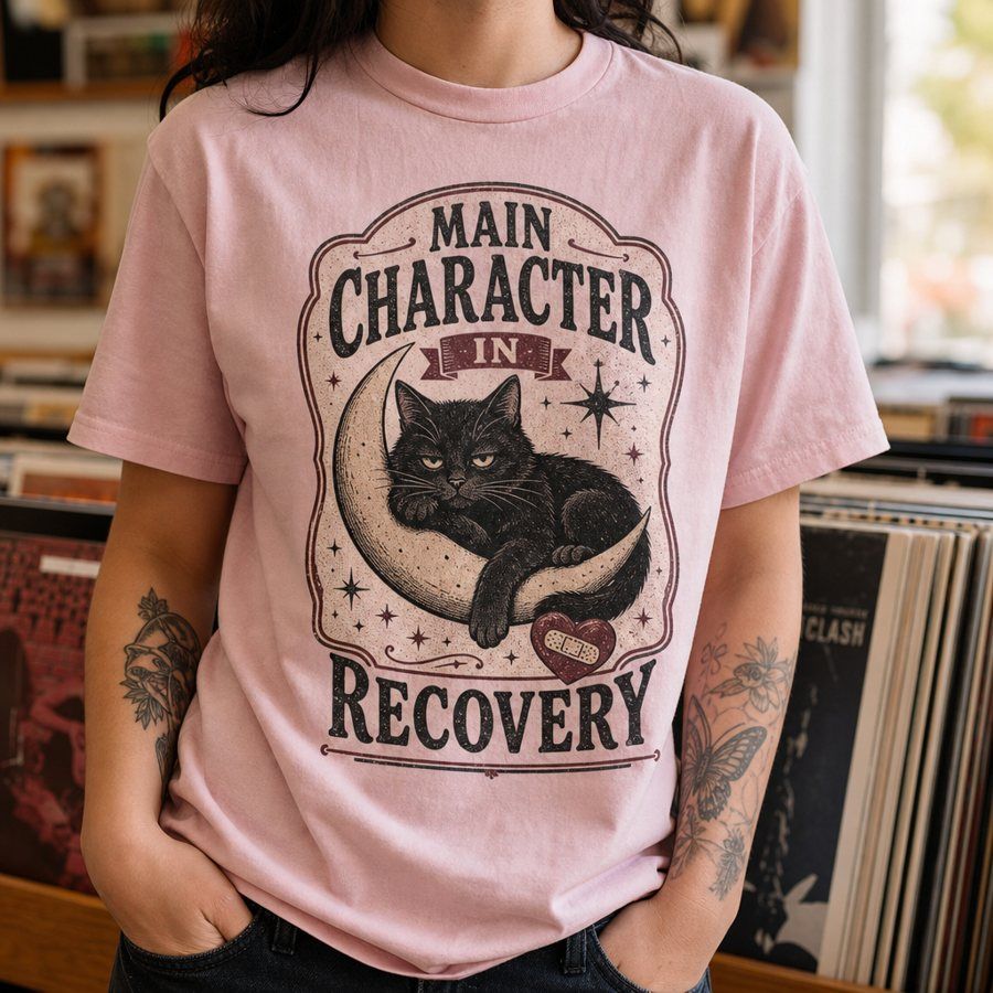 Main Character In Recovery Cat T-Shirt product image 2