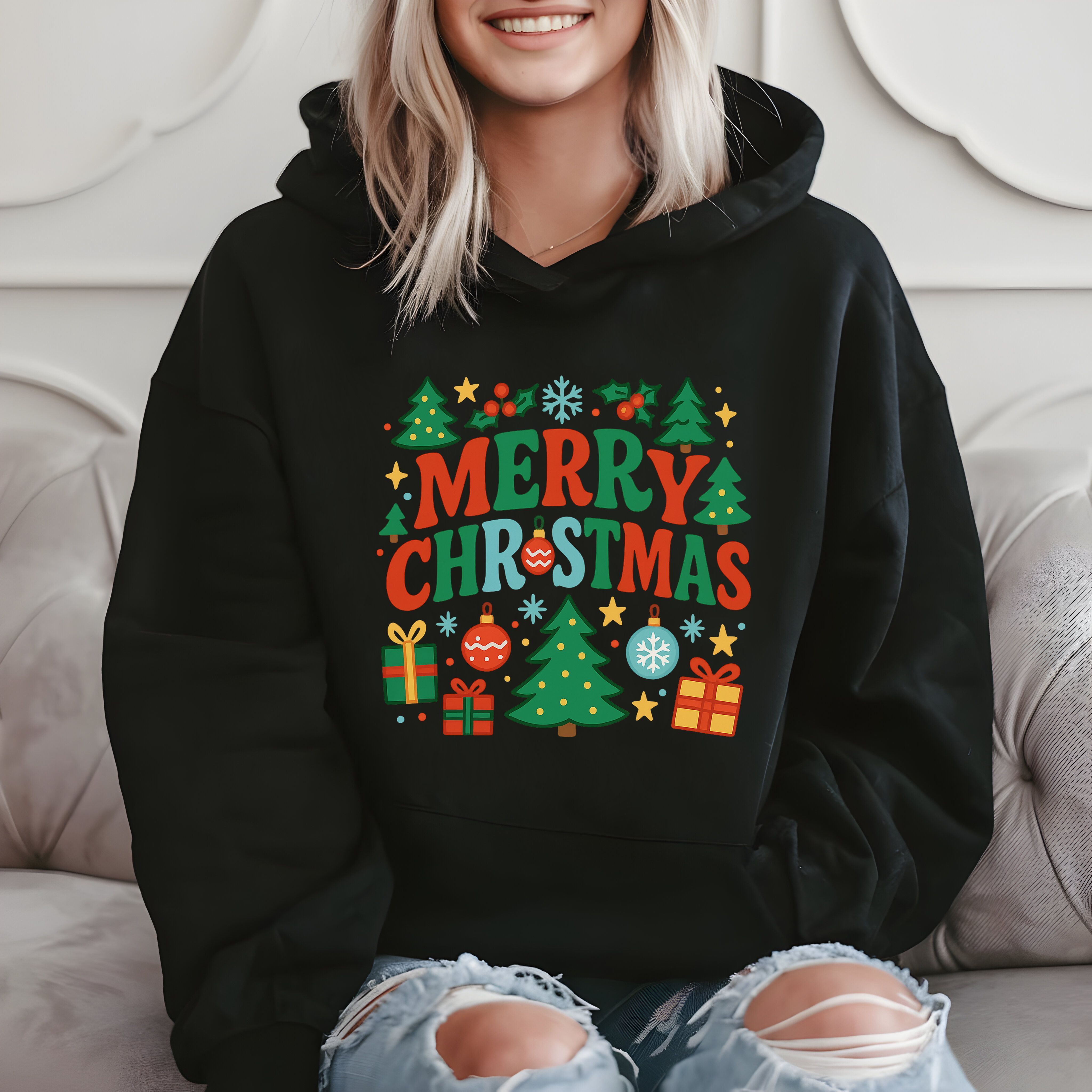 Merry Christmas Cute Holiday Gift Hoodie product image 2