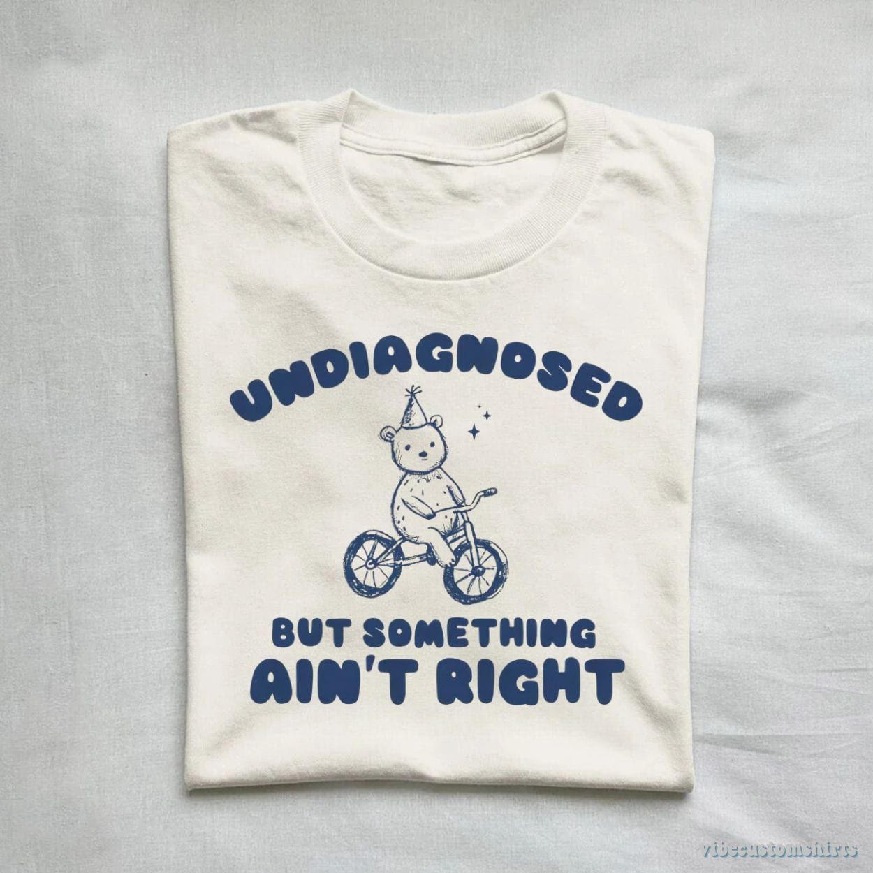 Undiagnosed But Something Ain't Right Vintage Shirt, Meme Cartoon Bear T Shirt product image 1