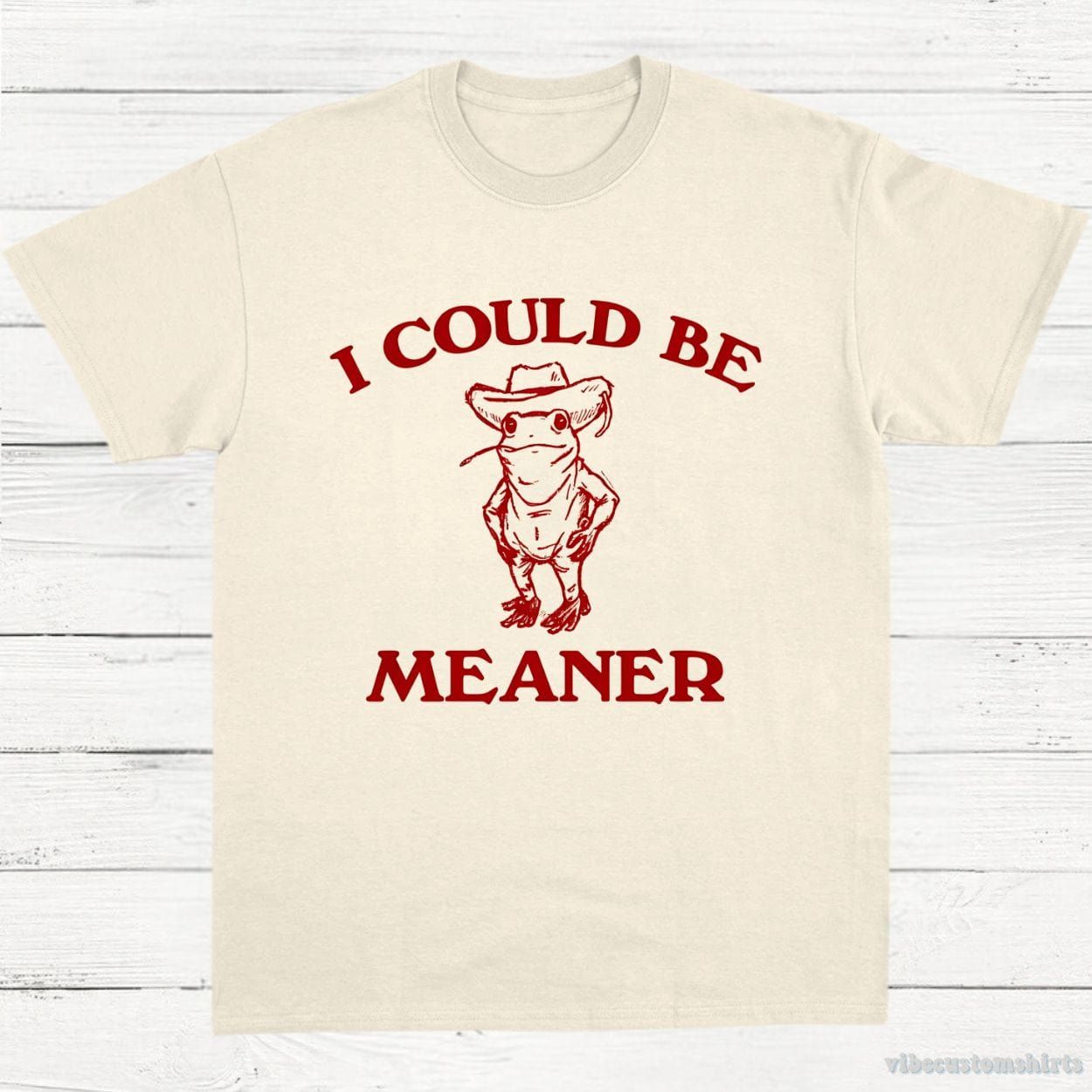 I Could Be Meaner Cowboy Frog Shirt product image 2