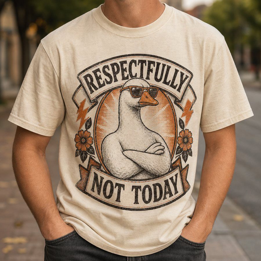 Respectfully Not Today Goose T-Shirt product image 1